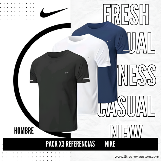 Pack X3 Camisetas Nike- Caballero