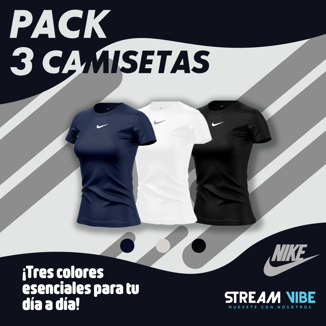 Pack X3 Camisetas Nike - Dama