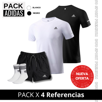 Pack Combo Camisetas Adidas- Caballero + pantaloneta + medias